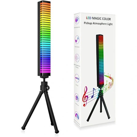 [CA] Smart LED-lyslist, lydrespons LED-lys spilllampe fargerik lydstyrt lydvisning lyslist