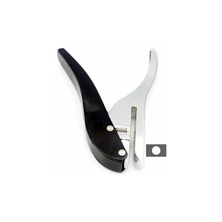 Sølv Metal Manuel Hulstans 10mm Heavy Duty Rund Enkelt Hulstans til ID-kort, PVC-kort, Badges, Fotos