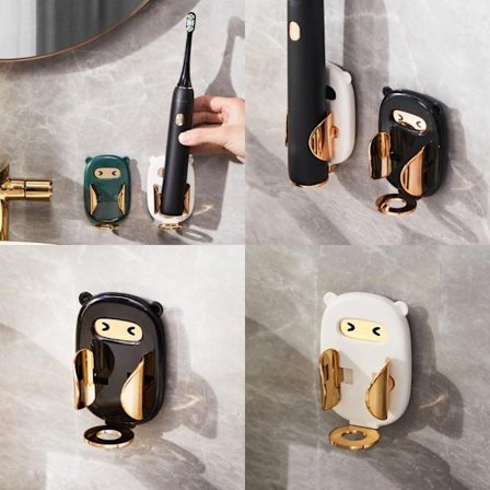 2stk El-tandbørsteholder Tandbørsteholdere Tandbørste