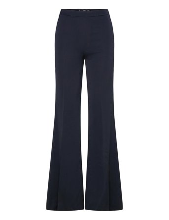 Mango Long Flared Trousers - Navy - 38