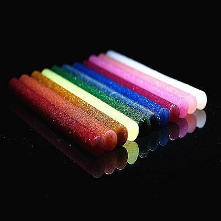 Limstift 11 x 200mm Bling Färgglada Smältlimstift 20 ST Blandade Hårfärger för DIY Varm Limpistol Dekoration Hantverk