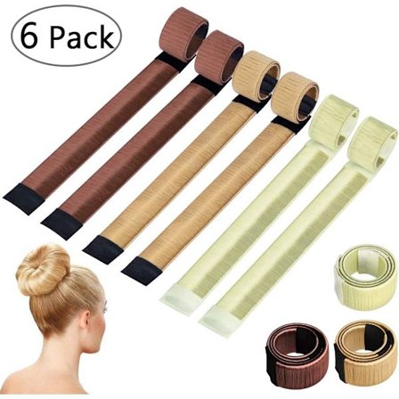 6 st hårstylingverktyg Hårband Bun Maker Set Hårtillbehör