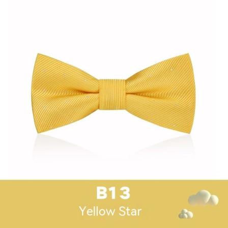 Barne-sløyfe Britisk stil gutt baby dobbeltlags liten sløyfe gul stjerne prikk B13 ett sett