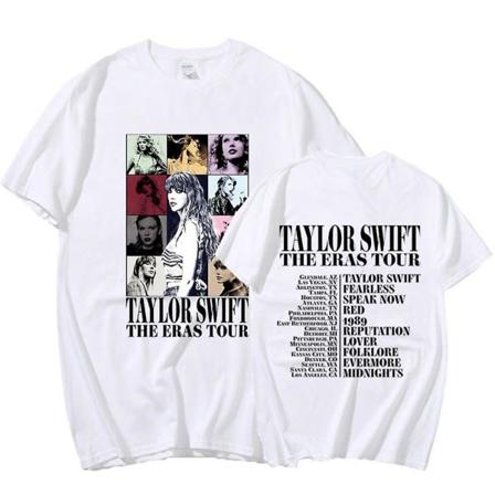 Taylor Swift The Eras Tour Fansbrev Trykket T-skjorte Kortsermet T-skjorte med trykk