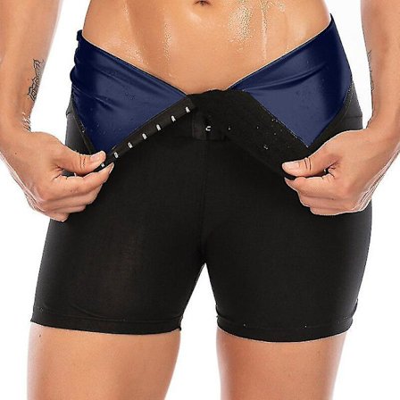 Midjetränare Svett Bastu Byxor Kroppsformare Slimming Byxor Dam Waist trainer Magen Hot Thermo Sweat Leggings Fitness Träning, 3 To Point Byxor Blå