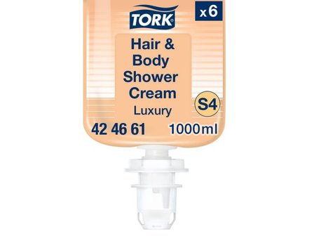 TORK Duschcreme S4 Luxury Hair&Body 1L - Lyreco - Städ och hygien - Tvål och hygien - Hygiensystem - Tork