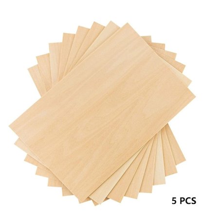 5 kpl Puulevy Kiinteä Puukappale 15X10X0,2CM