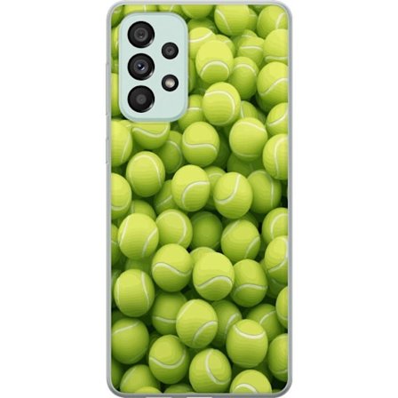 Kompatibel Mobilcover til Samsung Samsung Galaxy A73 5G Mønster af grønne tennisbolde i høj detalje, sporty motiv med gentagende tekstur og stærke