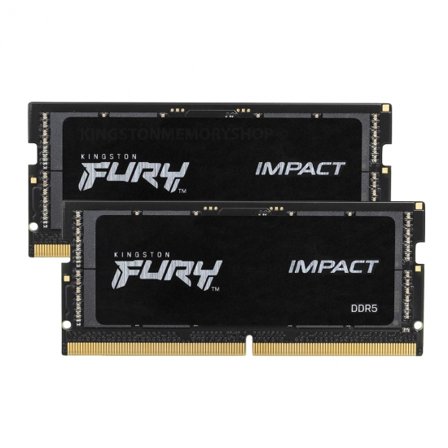 Fury Impact 32GB (2x16GB) / 5600Mhz / SODIMM DDR5 / CL40 / KF556S40IBK2-32 - Kingston FURY Impact SODIMM DDR5 5600MHz 32GB