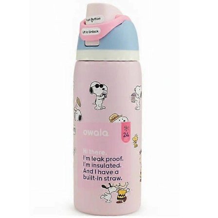 Ny Owala Snoopy Vandflaske Eksklusiv Tumbler 24/32oz Gave i Æske Pink