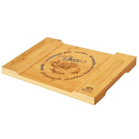 JiKaiX Leikkuulauta Bambu Charcuterie-lauta Urakuvioilla Juustolauta Ruoan Tarjoilualusta Kotiin Keittiöön