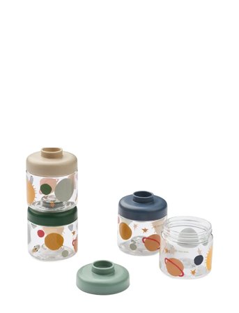 Liewood Dominique Food Tritan Boxes 100 Ml 4-Pack - Multi/patterned - ONE SIZE