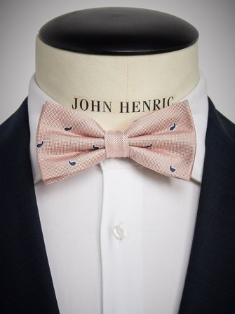 John Henric Men's Rosa Sløyfe Paisley Size Pre-tied