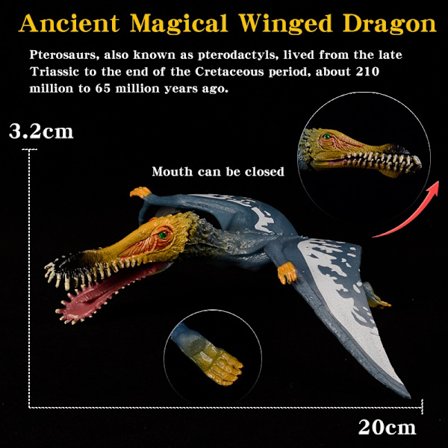 Jurassic Dinosaur Toy Set - Quetzalcoatlus & Pterodactyl PVC Action Figures for Kids Collection