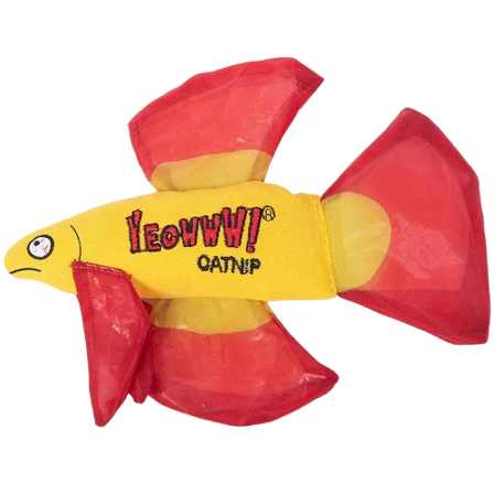 Yeowww! - Catnip Mo Betta Fish Red 16,5 x 12,7 x 2,5 cm - Katt - Katteleker & viftepinner - Kattemynte & catnipleker - ZOO.no