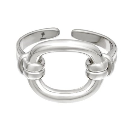 Ring i Rostfritt Stål med Trendig Design - Silver - Justerbar