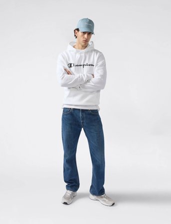 Champion Hooded Sweatshirt - White - L