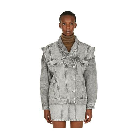 Isabel Marant Étoile, Jackets Grijs, Dames, Maat:S,Katoen