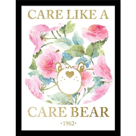 Care Bears Care Like A Care Bear Inramad Tryck 40cm x 30cm Vit