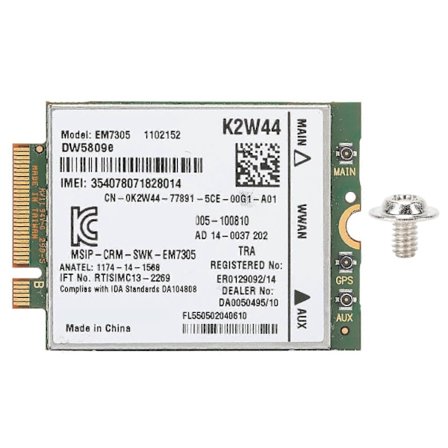 EM7305 4G Modul Trådløst Nettverk M2 NGFF LTE WWAN-kort 52Pin Passer for Dell DW5809e Sierra