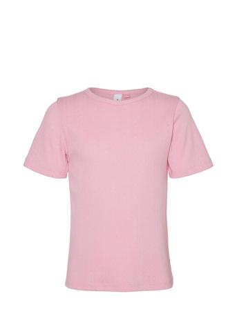 Vmcasjafrancis Ss Top Girl T-shirts Short-sleeved Rosa Vero Moda Girl*Betinget Tilbud