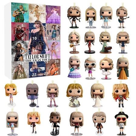 Julekalender, Christmas Taylor Swift søt mini figur ryggsekk dekorativt anheng Christmas, Julepynt og gave, adventskalender