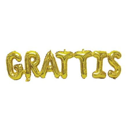 Gaggs Foil Balloon Onnittelut 102x22 cm, kultaa