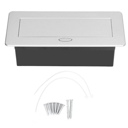 Gulv Elektrisk Uttak Innebygd Skrivebord Pop-Up Strømkontakt Dekselboks Kit EU Standard 250V 16A