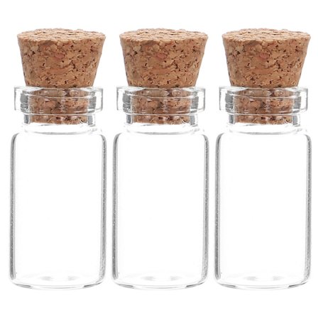 3 stk. Dukkehus Matglass Miniatyr Glassflasker Liten Hus Flaske Leker Dukkehus Tilbehør 3x1CM