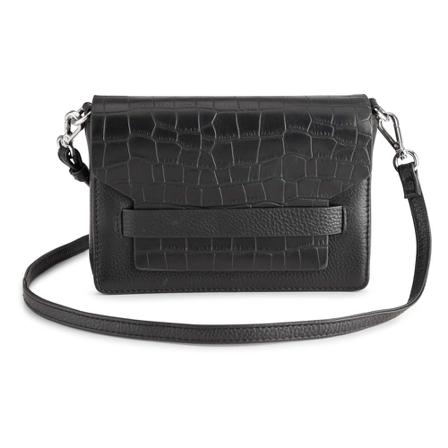 Markberg Crossbody Taske VanyaMBG Calm Croco Sort, Dame Skuldertasker, Størrelse: ONE Size