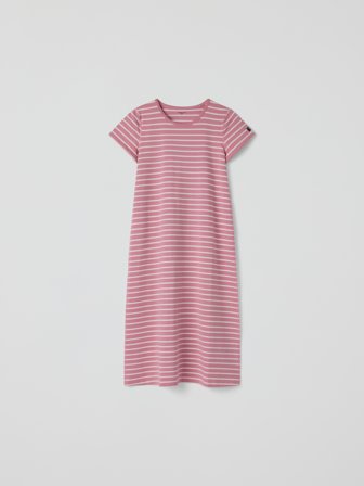 Kortermet voksen nattkjole stripet - S - barneklær - pink - Polarn O. Pyret