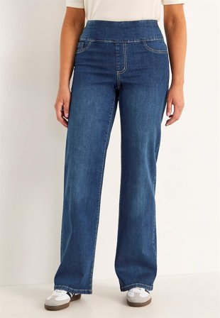 Cellbes of Sweden - Jeans med hög resårmidja Elisa - mellanblå denim - för damer - 40R