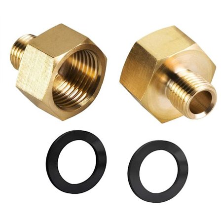 Camping Gasskomfyr Adapter 1/2 Tommer Hunn x 1/4 Tommer Hann Gjenget Gasslange Adapter Gasskomfyr Camping Gasskomfyr Adapter 2 stk