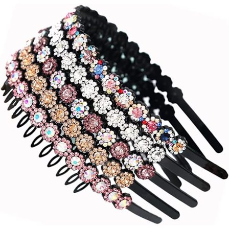 Chic Hovedbånd til kvinder, 5 stk. Hovedbånd med rhinsten til kvinder, Wom