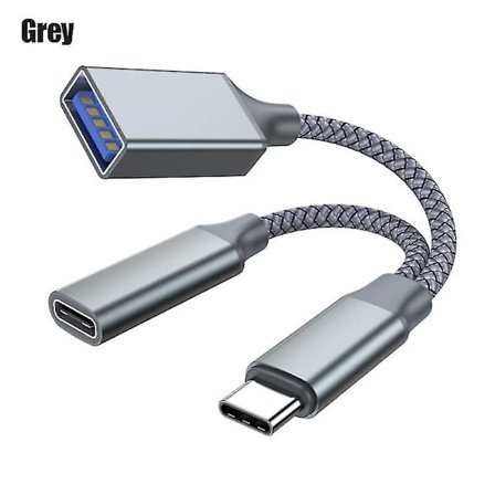 USB C Otg Laddningsadapter 10w Pd Laddare 2 i 1 Typ-c hane till usb2.0 hona Otg-kontakt Mobiltelefonadaptrar för Macbook Pro