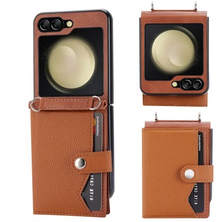 Samsung Galaxy Z Flip 6 Plånboksfodral med Kortfack - Lätt & Stöttåligt