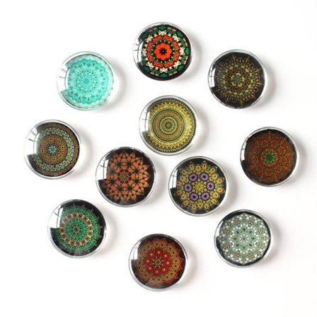 20 stk trykt glas cabochons Swirl glas cabochons 18MMCOLOR