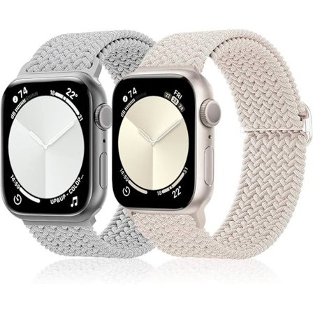 Sportrem kompatibel med Apple Watch-rem 42mm 44mm 45mm 49mm, ersättning, för Apple Watch iWatch Series 8 7 6 5 4 3 2 1 SE, 2-pack.