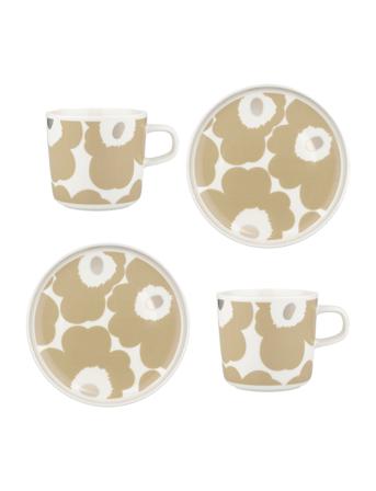 Unikko Cup & Plate Set 2Pcs Home Tableware Cups & Mugs Tea Cups Multi/mönstrad Marimekko Home