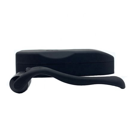 540-mikroneularulla 0,5mm ABS-kumikahvalla, musta – kasvojen ja vartalon mikroneulaus ryppyihin, huokosiin, raskausarpiin ja päänahkaan