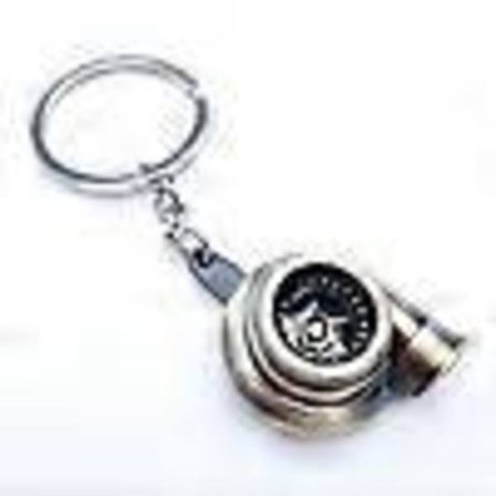 Auton metallinen avaimenperä Sound Turbo Key Plain Bearing Spinning Model Turbine Turbo Ring Key Turbo Shaped-MXBC