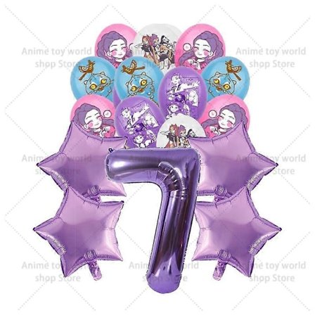 KPop Demon Hunters Fødselsdagsfest Sæt: Duge, Tallerkener, Kopper, Balloner, Kagetopper til Børn