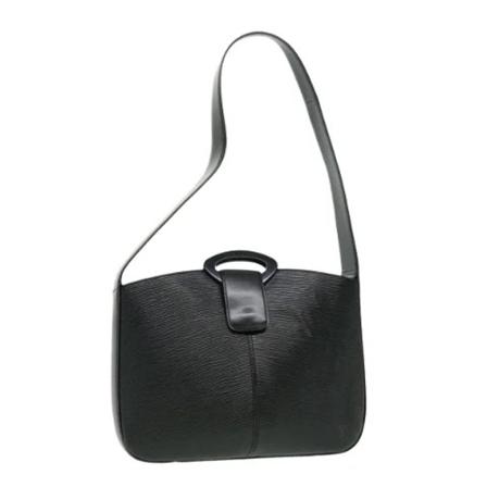 Louis Vuitton Vintage, Pre-owned Leather Shoulder Bag Zwart, Dames, Maat:ONE Size