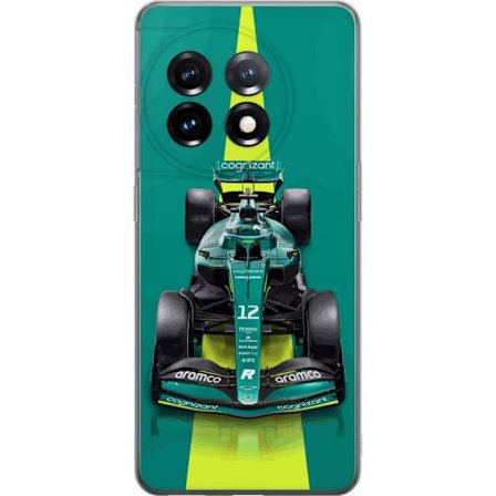 Yhteensopiva Puhelinkuori OnePlus OnePlus 11 Aston Martinin Formula 1 -auto vihreässä kilpailumuotoilussa, jossa on moderni studiosentuntma
