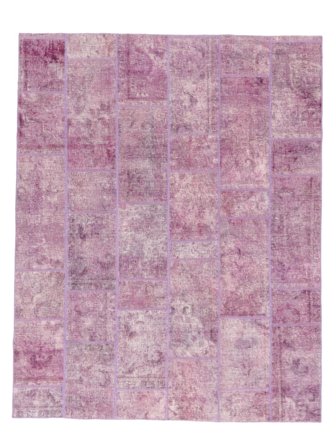 Persischer Patchwork Teppich 197X247 Dunkelrosa/Rosa (Wolle, Persien/Iran)