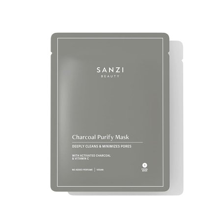 Sanzi Beauty Charcoal Purify Sheet Mask, Skincare, Masker, Dybderensende Masker