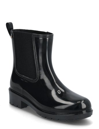 Flag Hardware Rainboot Black Tommy Hilfiger
