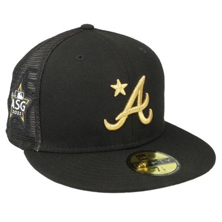 New Era - MLB Svart trucker Keps - Atlanta Braves MLB All Star Game 59FIFTY Black Mesh Fitted @ Hatstore
