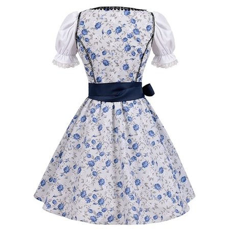 Mub- New Oktoberfest Costume Party Dress Cosplay Maid Dress V-neck Beer Dress Costume for The Holiday Party Dance Show