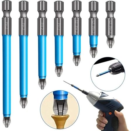 Magnetisk Hex Shank Borr Set - 10 st, Halkfri, Tålig, Kompatibel med Elektriska u0026 Handskruvdragare